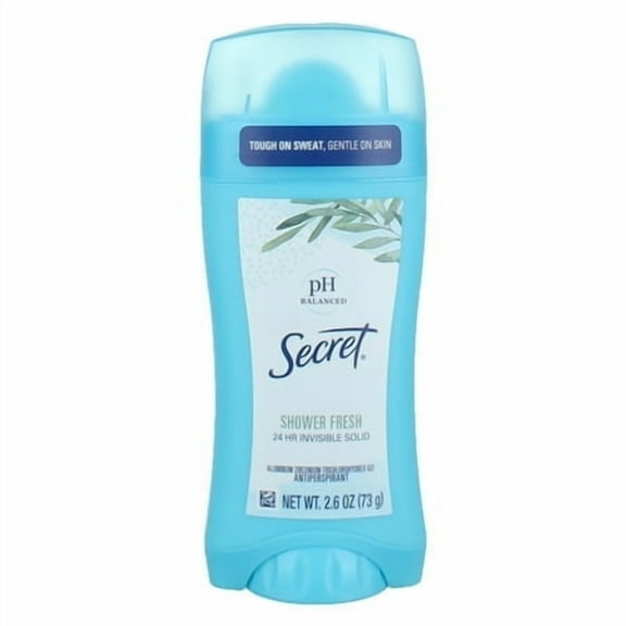 Secret Anti-Perspirant Deodorant Invisible Solid Shower Fresh 2.60 oz (Pack of 2)