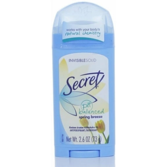 Secret Anti-Perspirant Deodorant Invisible Solid Spring Breeze 2.60 oz (Pack of 3)
