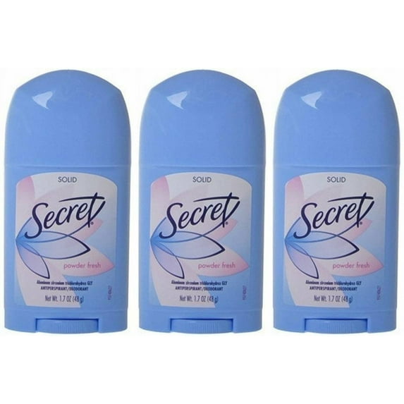 Secret Anti-Perspirant Deodorant Solid Powder Fresh 1.70 oz (Pack of 3)