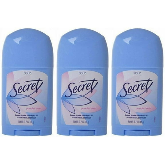 Secret Anti-Perspirant Deodorant Solid Powder Fresh 1.70 oz (Pack of 3)