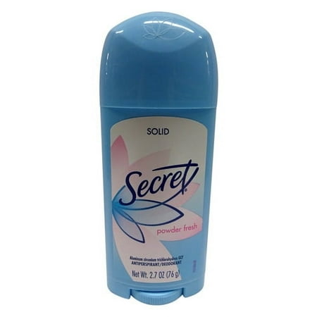 Secret Antiperspirant And Deodorant Solid, Powder Fresh - 2.7 Oz, 6 Pack