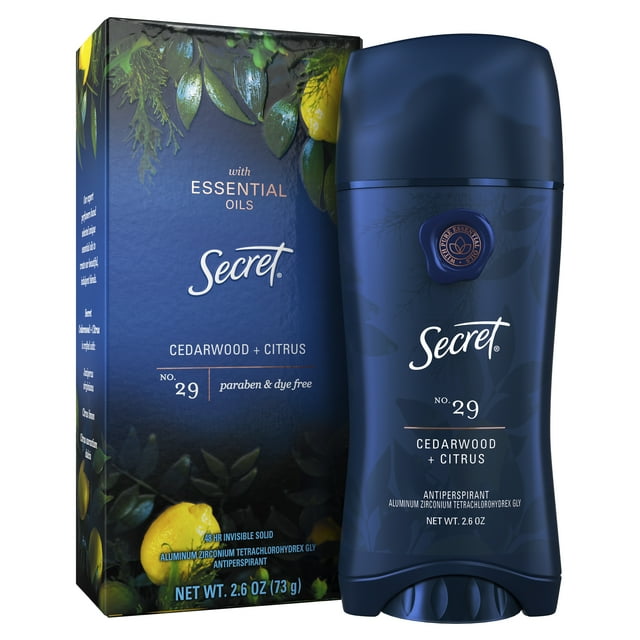 Secret Antiperspirant Deodorant with Essential Oils Cedarwood Citrus 2.