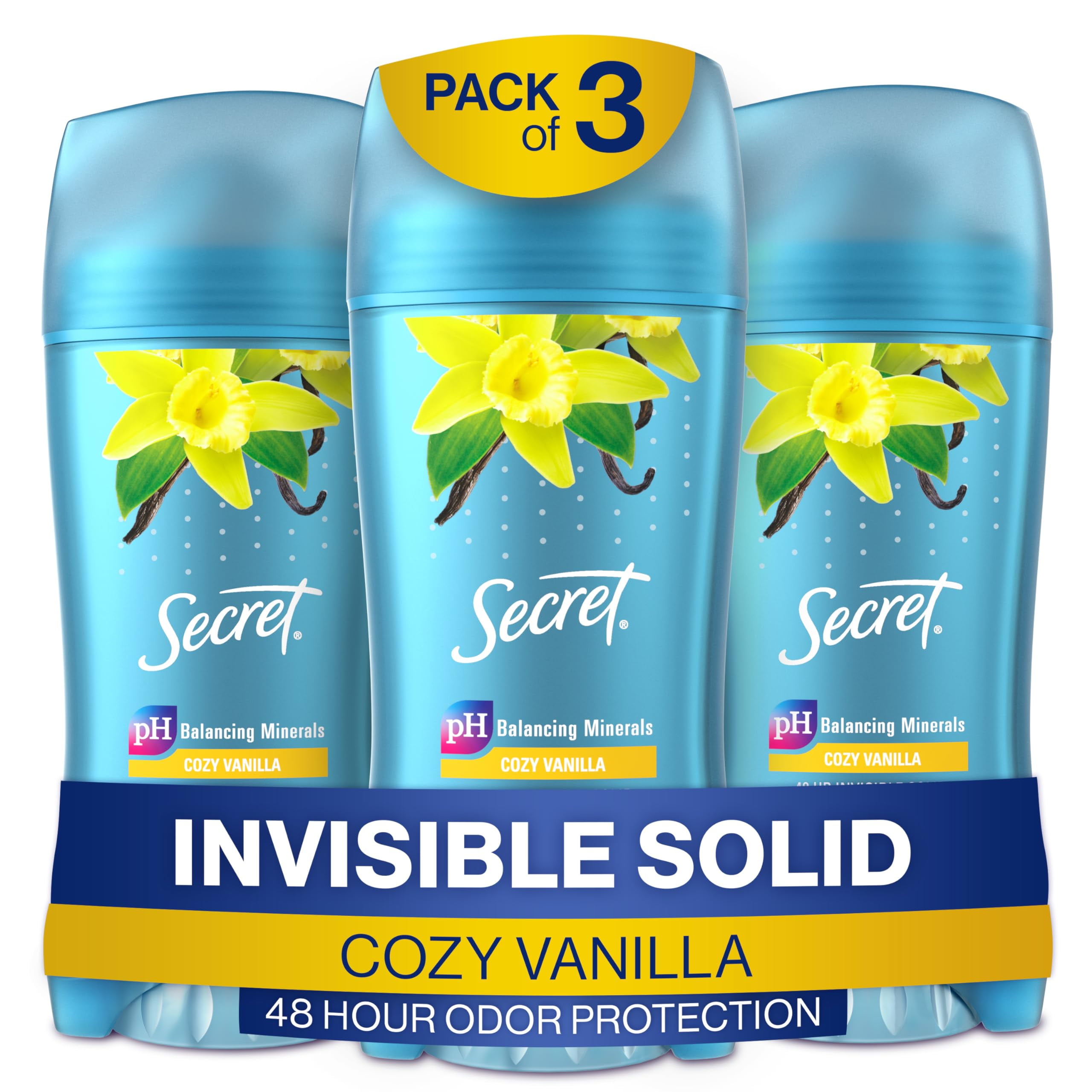 Secret Antiperspirant and Deodorant for Women, 48 Hr Invisible Solid
