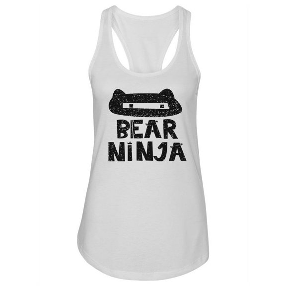 Secret Bear With Mask Racerback Tank Women -Image by Shutterstock, Female x-Small