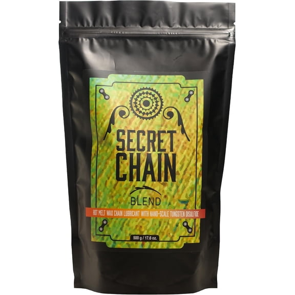 Secret Bike Chain Wax Blend, Hot Melt Wax Bicycle Chain Lube - 500g | The fastest chain lubricant on the market (3rd party tested), nano tungsten disulfide, easy boiler-bag application