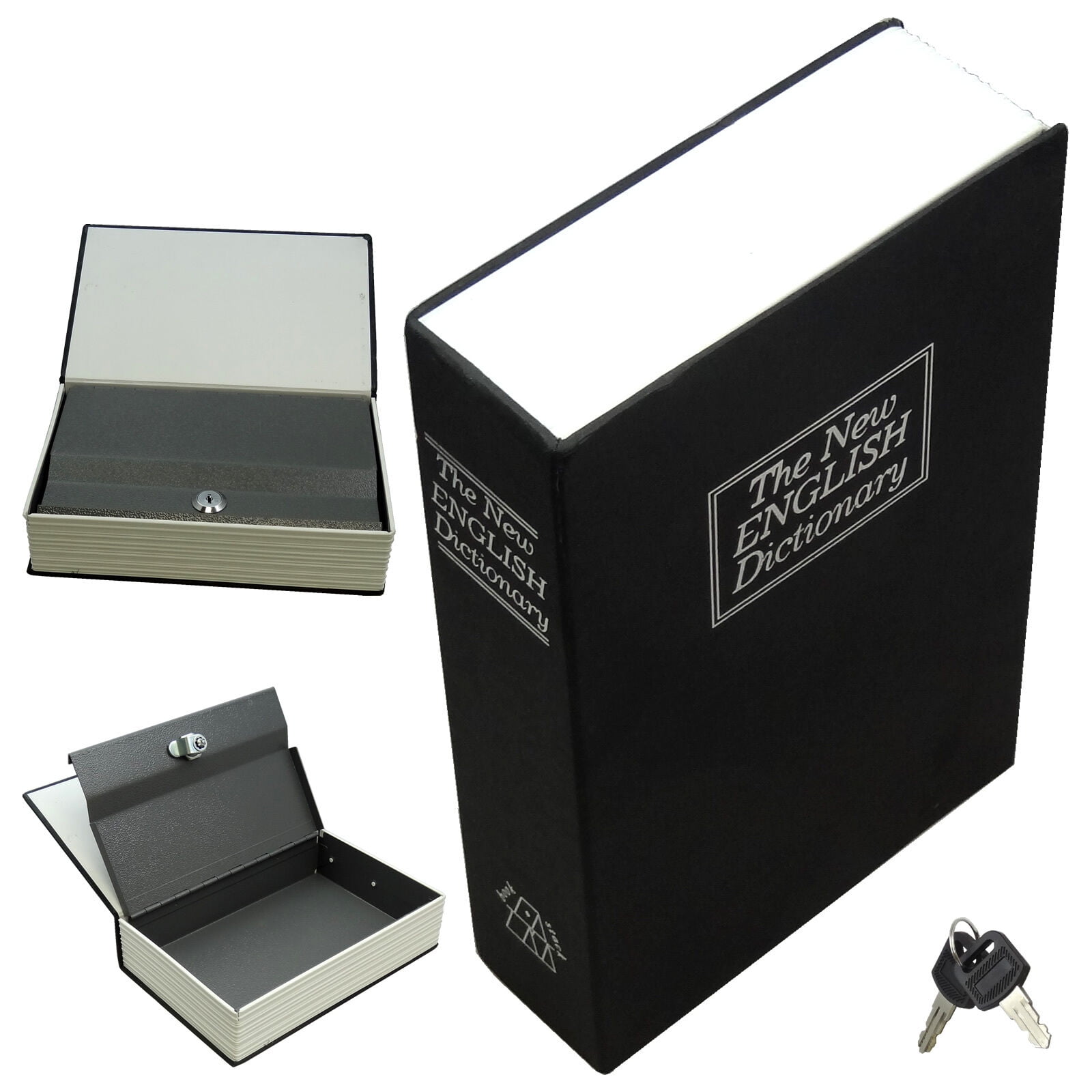 Secret Book Hidden Safe With Key Lock Book Safe In Black(Large Size
