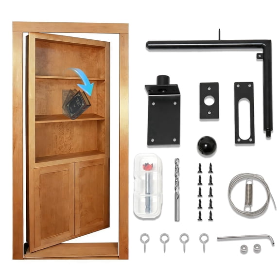Secret Book Latch Compatible with Invsidoor, Door Hinge with Lock Hidden Door Hinges for Secret Door