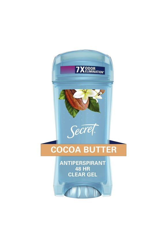 Clear Gel Antiperspirant Deodorant, Cocoa Butter Scent, 2.6 oz
