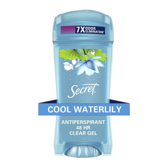 Secret Clear Gel Antiperspirant and Deodorant for Women, Waterlily Scent, 2.6 oz