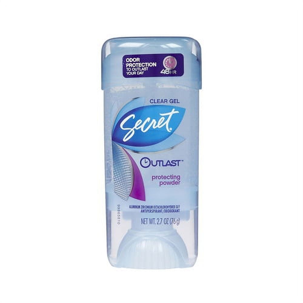 Secret Clear Gel Outlast Antiperspirant And Deodorant Powder 2.7 Oz