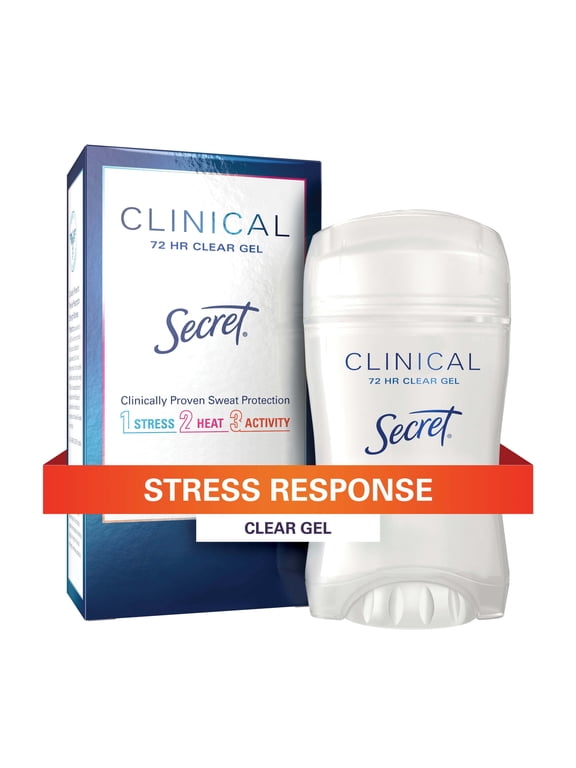 Clinical Antiperspirant and Deodorant for Women Clear Gel, Stress Response, 1.6 oz