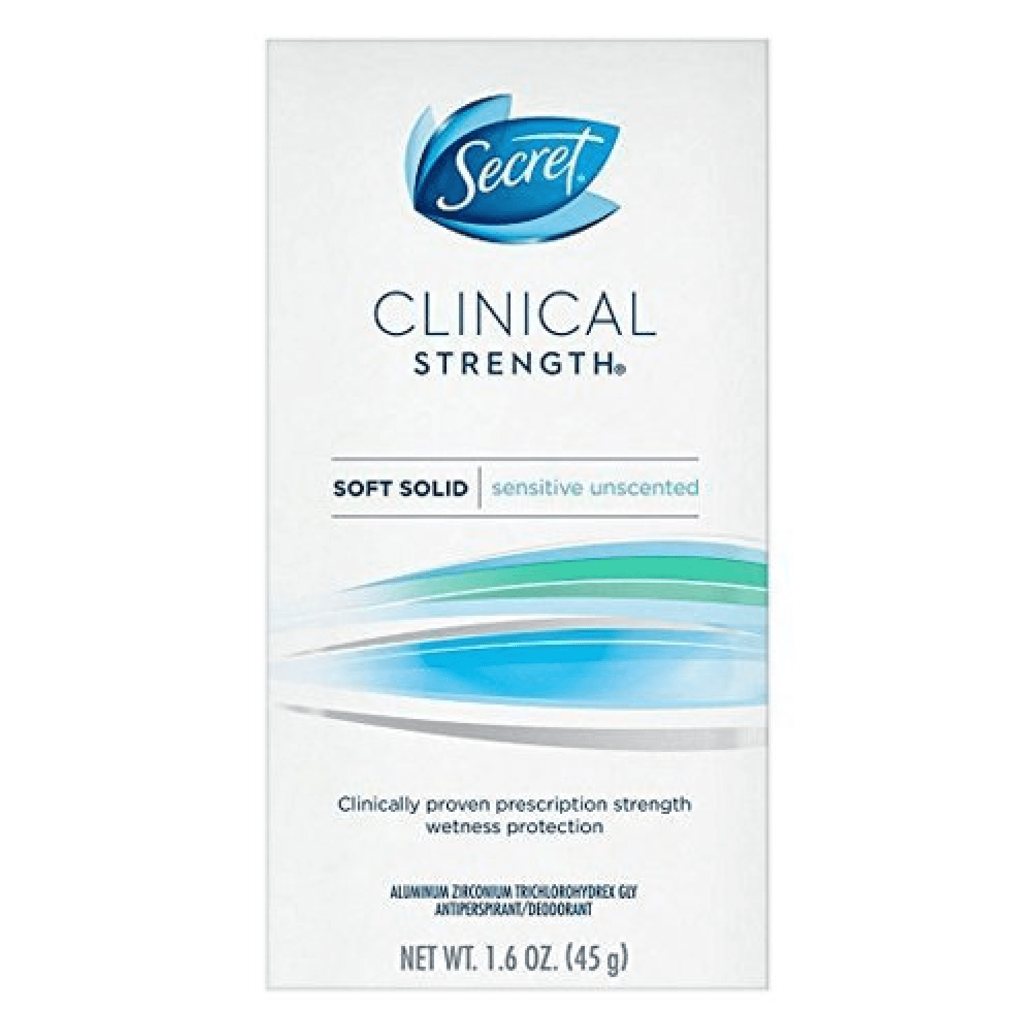 Secret Clinical Strength Antiperspirant & Deodorant Soft Solid Sensitive Unscented, 1.6 oz, 2 Pack