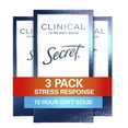 thumbnail image 1 of Secret Clinical Strength Antiperspirant And Deodorant Women, Soft Solid Stress Response, 72 Hr Sweat Protection, 1.6 Oz (Pack Of 3), 1 of 4