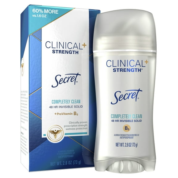 Secret Clinical Strength Antiperspirant Deodorant Invisible Solid Completely Clean 2.6 oz, 1 count