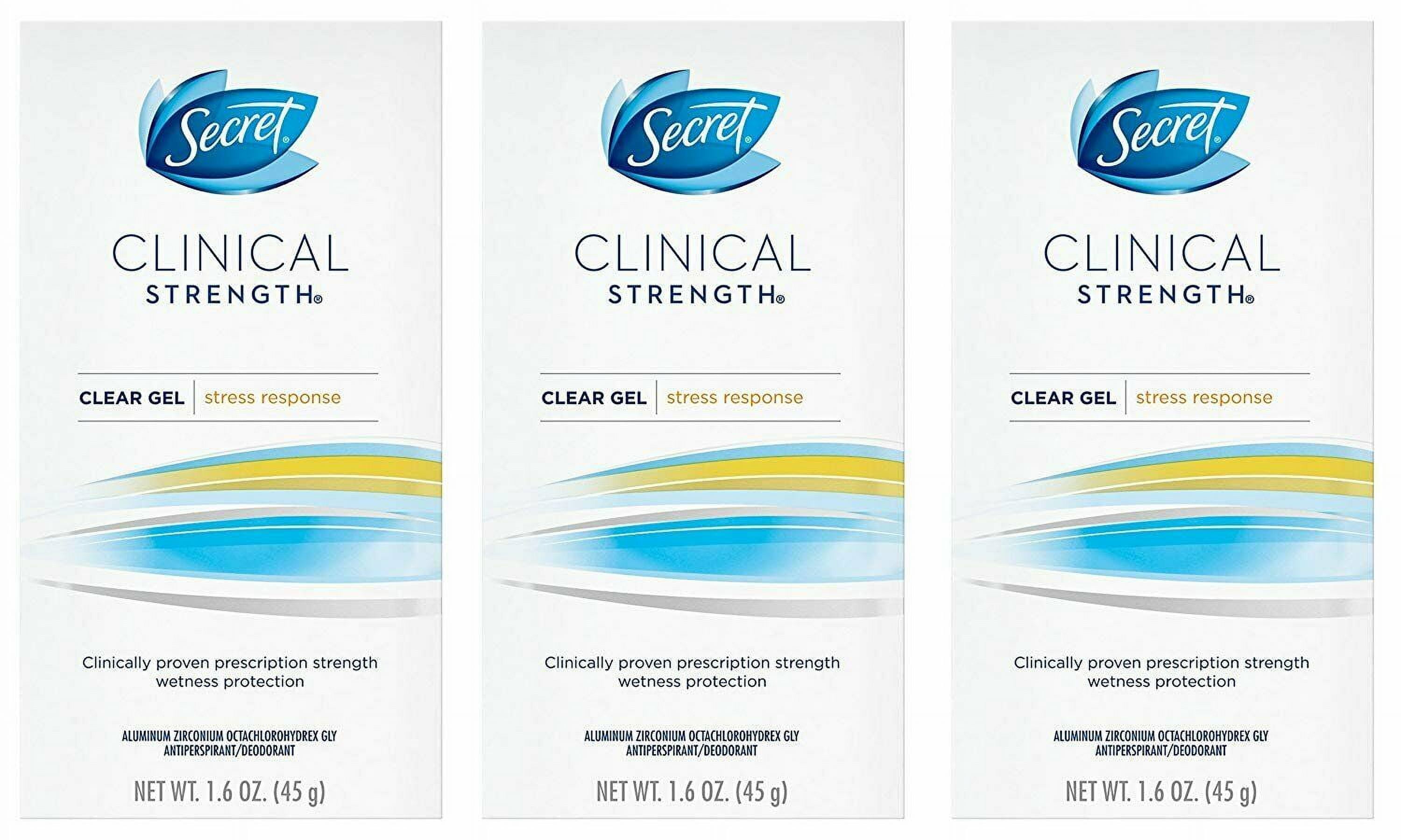 Secret Clinical Strength Antiperspirant Deodorant for Women, Stress, 3 Pack