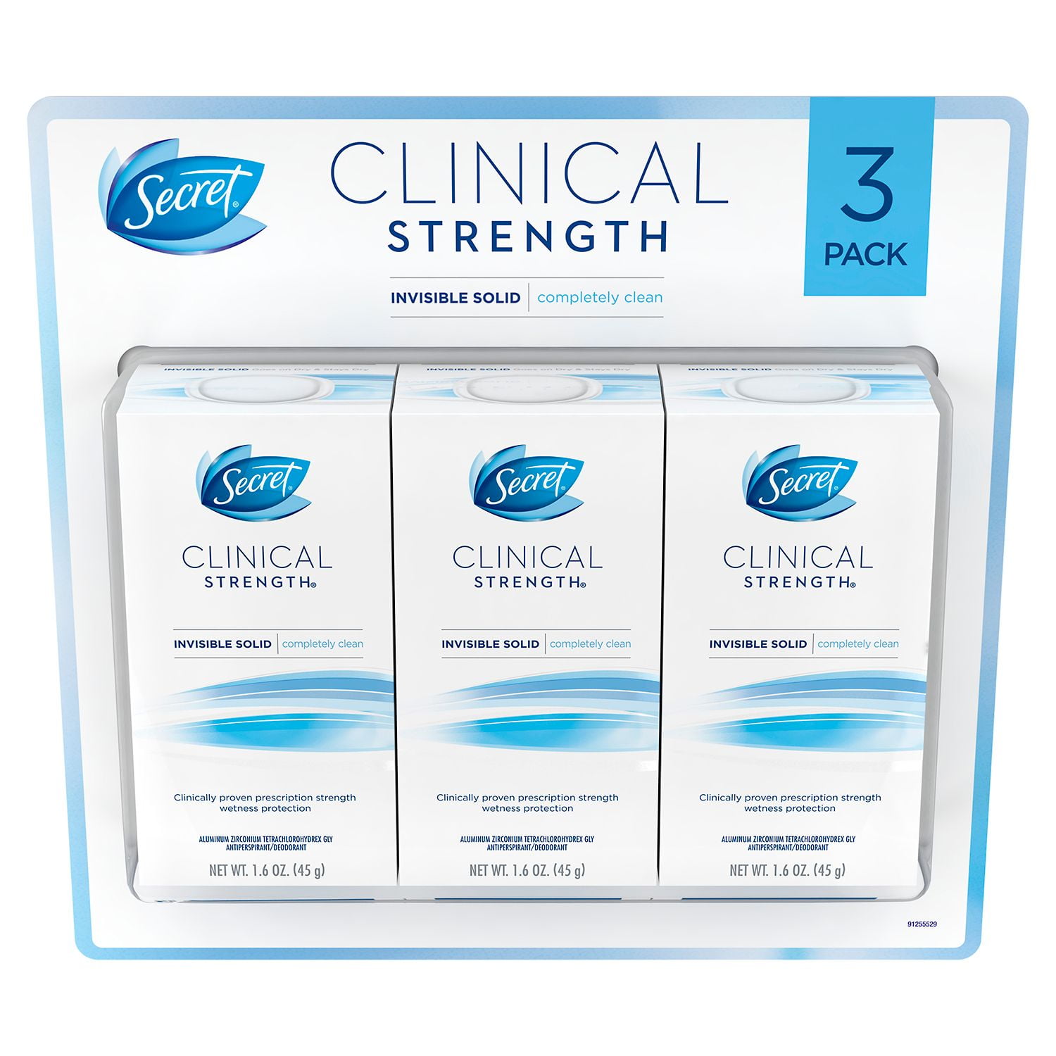Secret Clinical Strength Deodorant - Invisible (1.6 Ounce, 3 Pack)