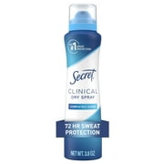Secret Clinical Strength Dry Spray Antiperspirant & Deodorant for Women, Completley Clean Scent, 3.8oz