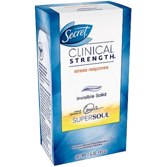 Secret Clinical Strength Invisible Solid Antiperspirant & Deodorant, Stress Response 1.60 oz (Pack of 4)