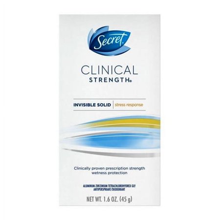 Secret Clinical Strength Invisible Solid Antiperspirant and Deodorant Stress Response, 1.6 Oz, 2 Pack