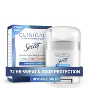 Secret Clinical 100HR Antiperspirant Deodorant for Women, Invisible Solid, Completely Clean, Travel Size Toiletries, 0.5 oz