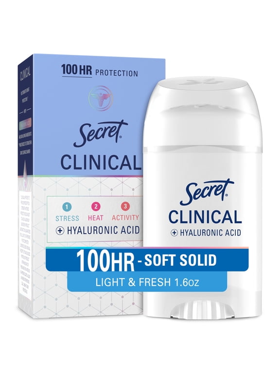 Clinical Soft Solid Antiperspirant Deodorant for Women, Light & Fresh, 1.6 oz