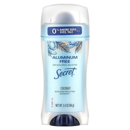 Secret, Deodorant, Coconut, 2.4 oz (68 g) Pack of 2
