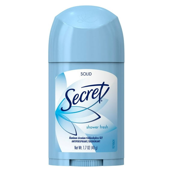 Secret Deodorant Solid 1.7oz Shower Fresh Antiperspirant (Pack of 3)