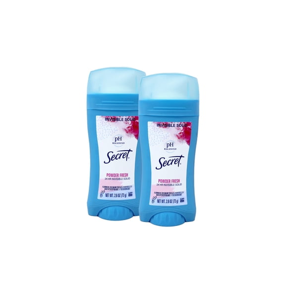 Secret Deodorant Solid 2.6oz Powder Fresh Antiperspirant (Pack of 2)