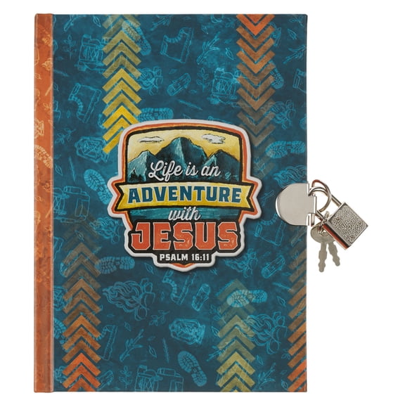 Secret Diary with Lock/Keys, Boys Interactive Christian Journal with Writing Prompts Teen, Tween - Life Is an Adventure , (Hardcover)