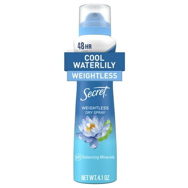 Secret Dry Spray Antiperspirant Deodorant, Waterlily and Argan Oil, 4.1 oz
