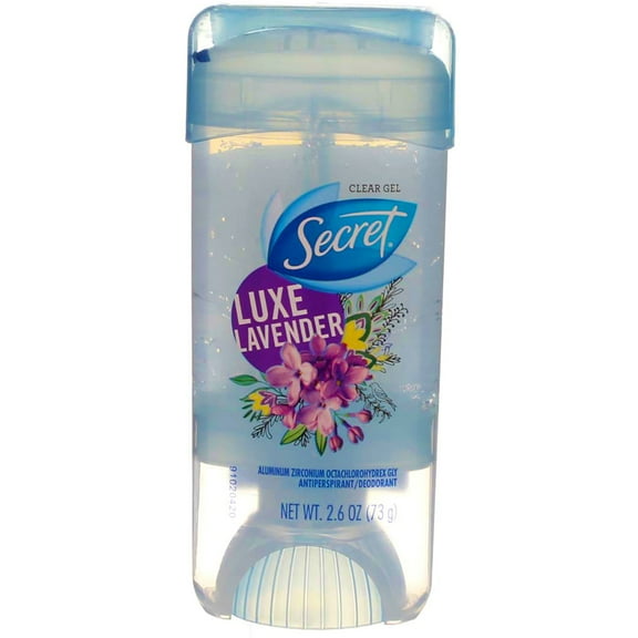 Secret Fresh Clear Gel Antiperspirant Deodorant, Luxe Lavender, 2.6 oz (6 Pack) (Bundle)