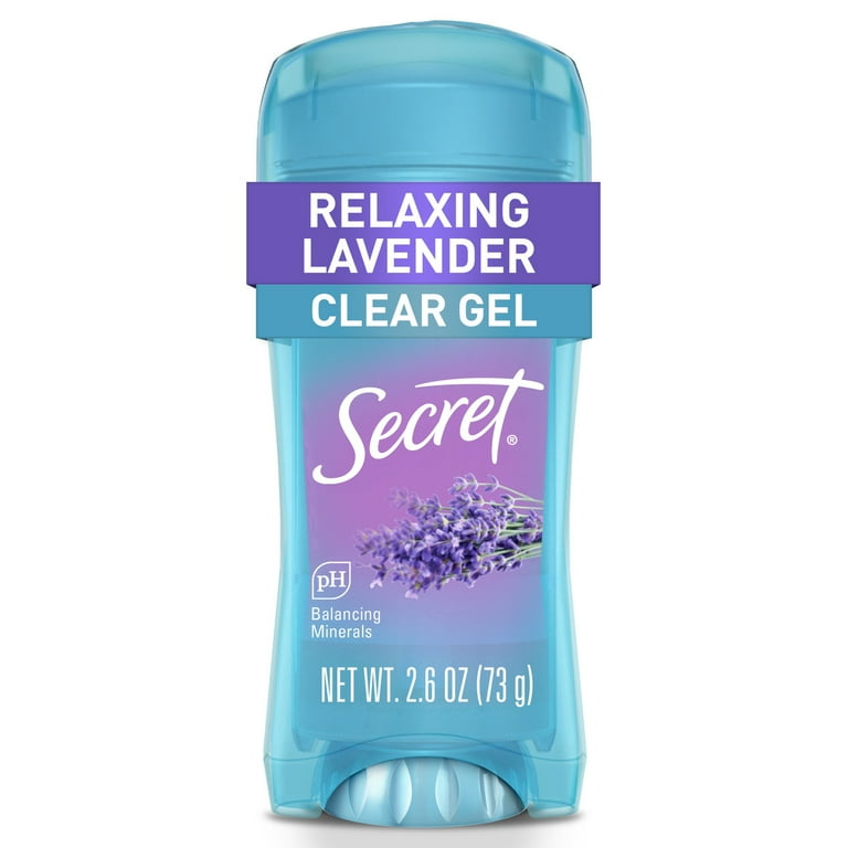Secret Lavender Clear Gel Antiperspirant Deodorant for Women, 2.6