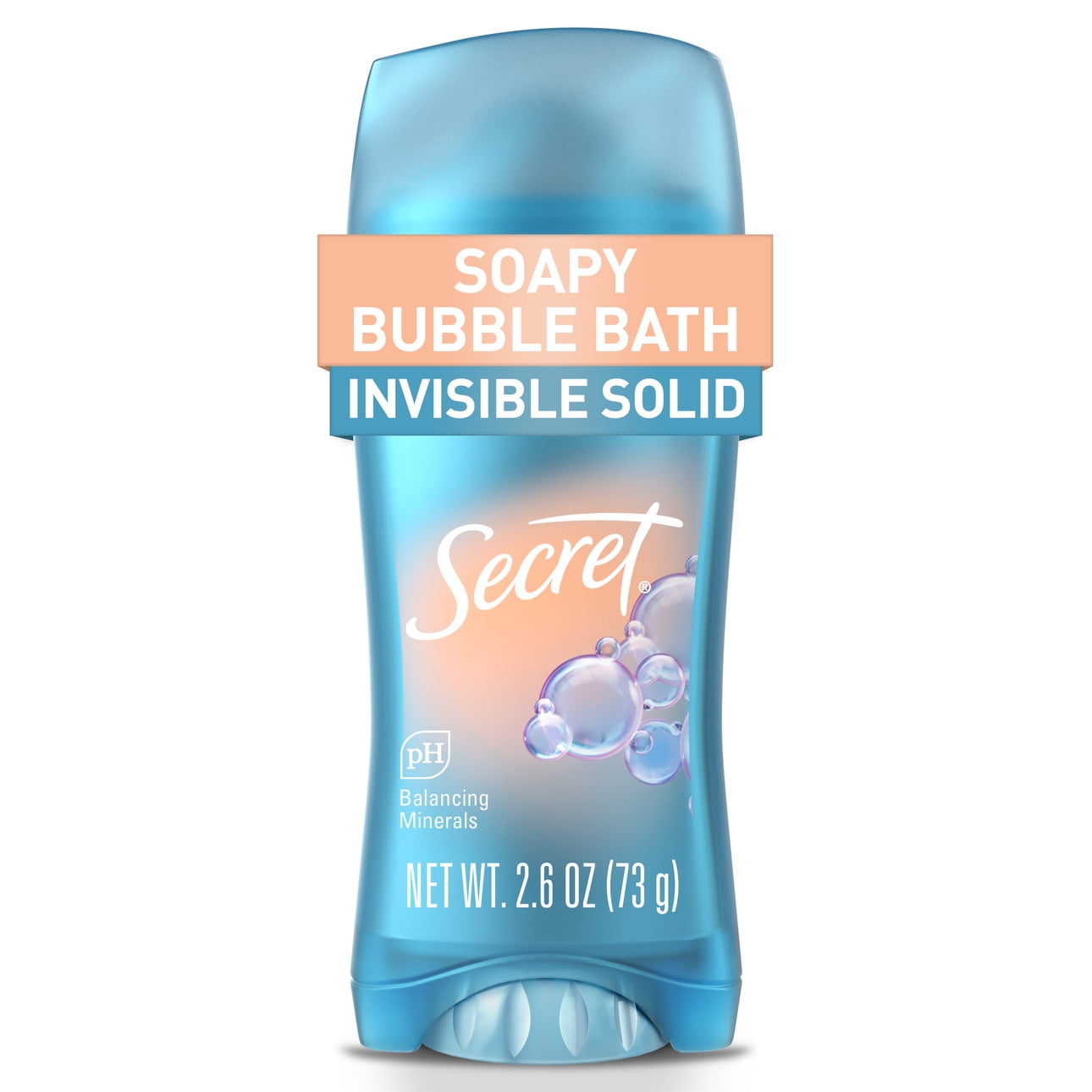 Secret Fresh Invisible Solid Antiperspirant & Deodorant for Women, Bubble Bath, 2.6oz