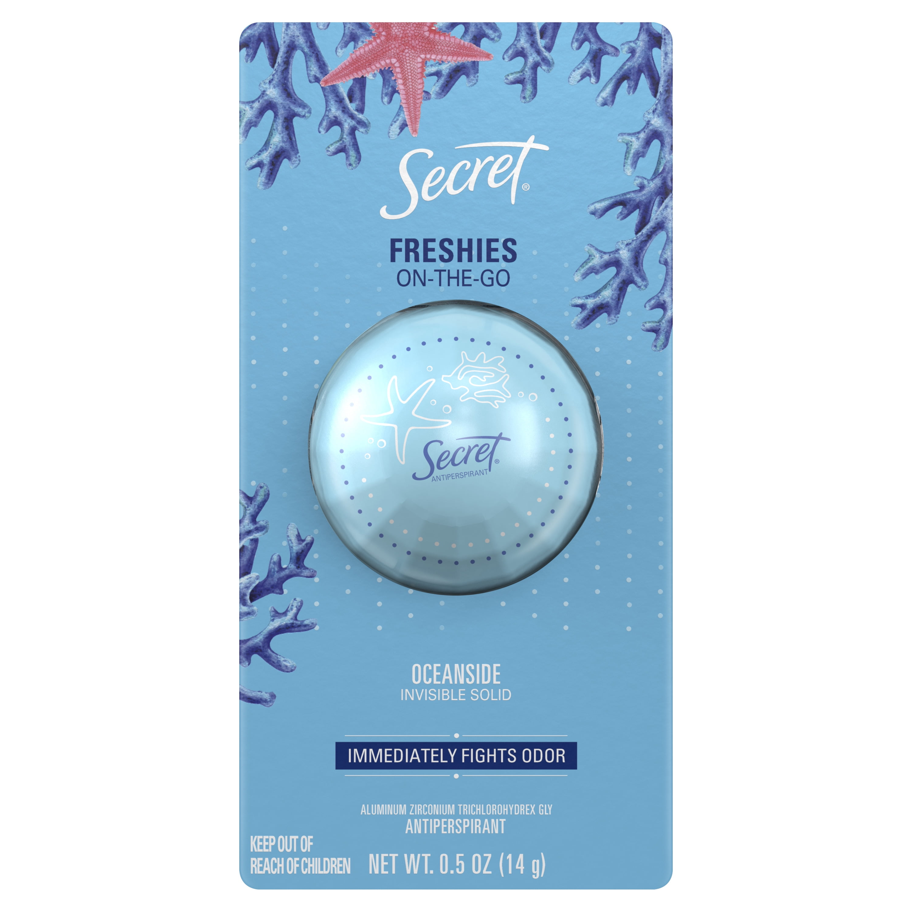 Secret Freshies Invisible Solid Antiperspirant Deodorant Oceanside 0.5 oz