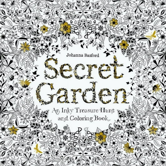 Secret Garden: An Inky Treasure Hunt and Coloring Book for Adults, (Paperback)