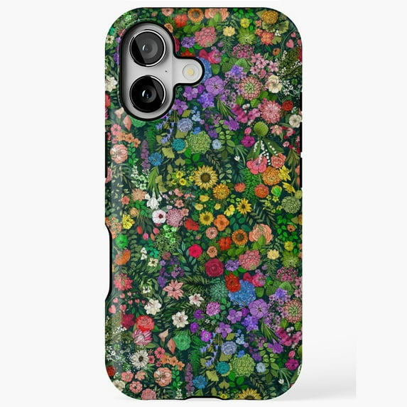 Secret Garden Fantasy Floral Illustration Art iPhone 17 through 11 Pro Max