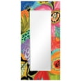 thumbnail image 1 of "Secret Garden Floral II" 72"x36" Rectangular Beveled Leaner Mirror on Free Floating Reverse Printed Tempered Art Glass, 1 of 12