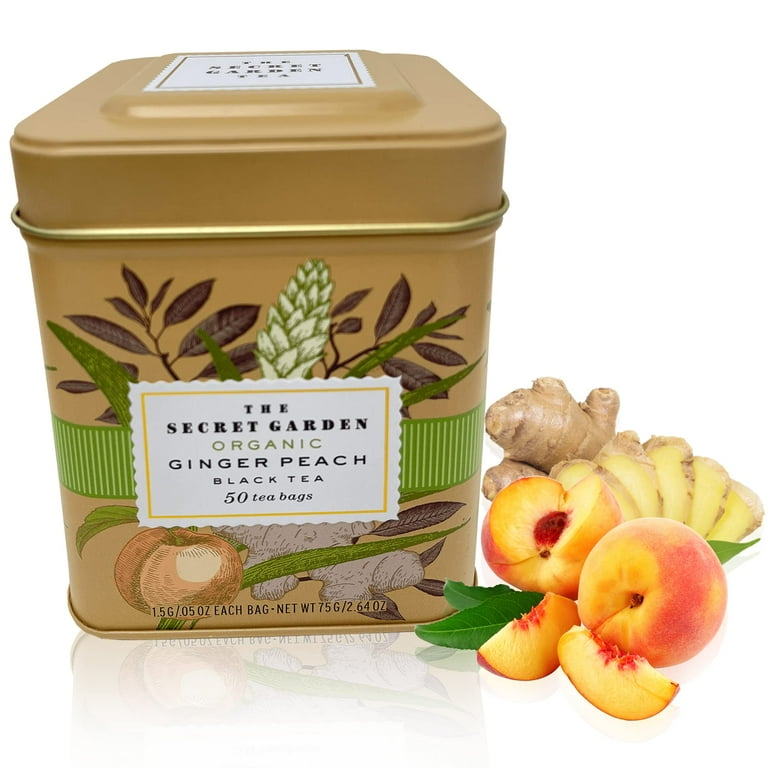 Secret Garden Organic Ceylon Peach Ginger Black Tea - 50 Packets