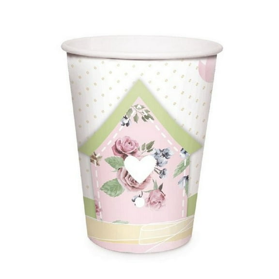 Secret Garden Party Cups 240 ml - 8 Pack - Boho 1st birthday | Boho Birthday decor| First Birthday Girl