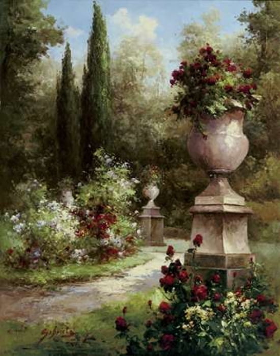 Secret Garden Path Canvas Art - Gabriela (22 x 28)