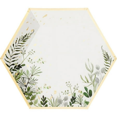 Secret Garden White Botanicals Plates
