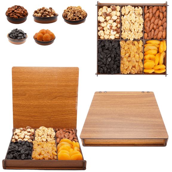 Secret Garden's Nuts Gift Basket for Christmas, Happy Birthday, Assorted Food Box, Sympathy, Snack Box