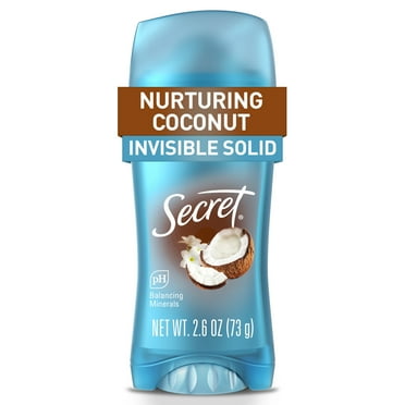 Secret Invisible Solid Antiperspirant Deodorant, Coconut Scent, 2.6 oz