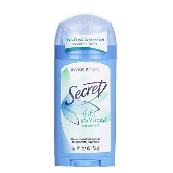 Secret Invisible Solid Antiperspirant Deodorant, Fragrance-Free, 2.6 oz