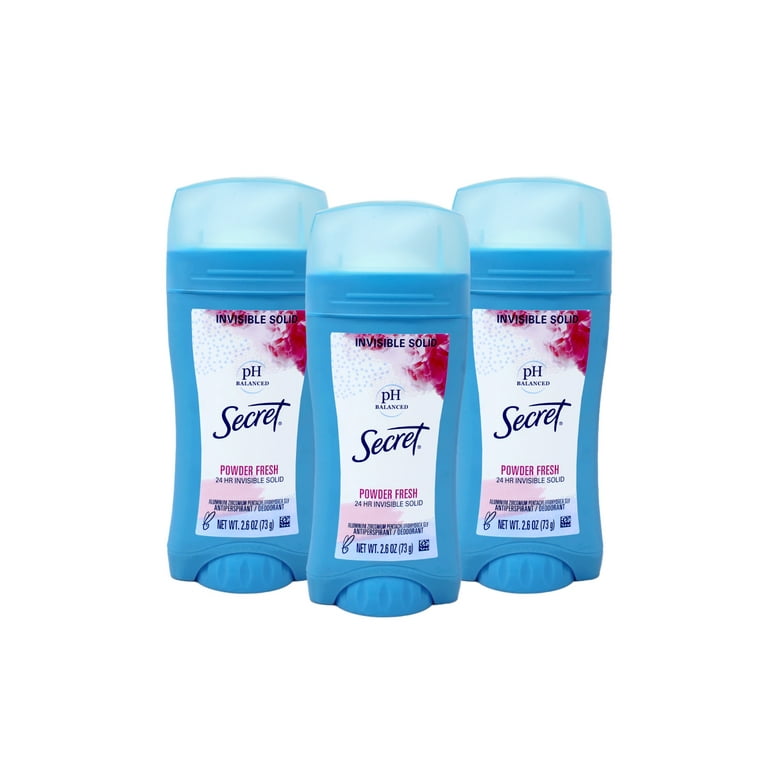 Secret Invisible Solid Antiperspirant Deodorant, Powder Fresh, 2.6