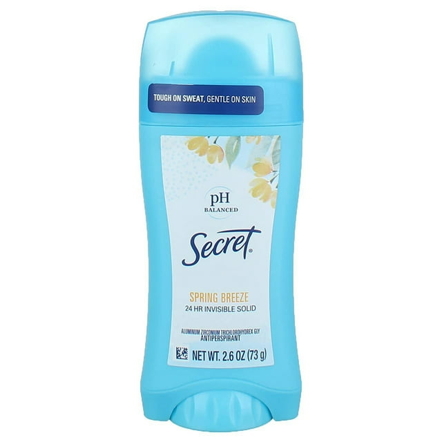 Secret Invisible Solid Antiperspirant Deodorant, Spring Breeze 2.6 oz