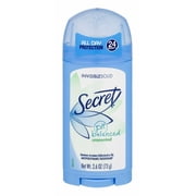 Secret Invisible Solid Antiperspirant Deodorant, Unscented, 2.6oz, 2-Pack
