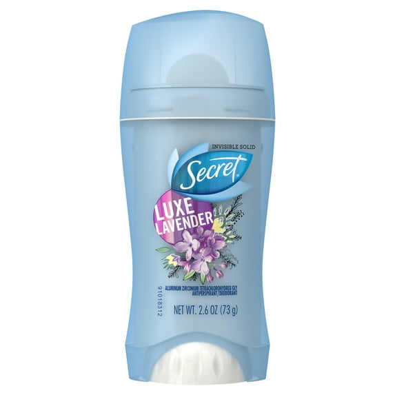 Secret Invisible Solid Antiperspirant and Deodorant, Lavender Scent, 2.6 oz