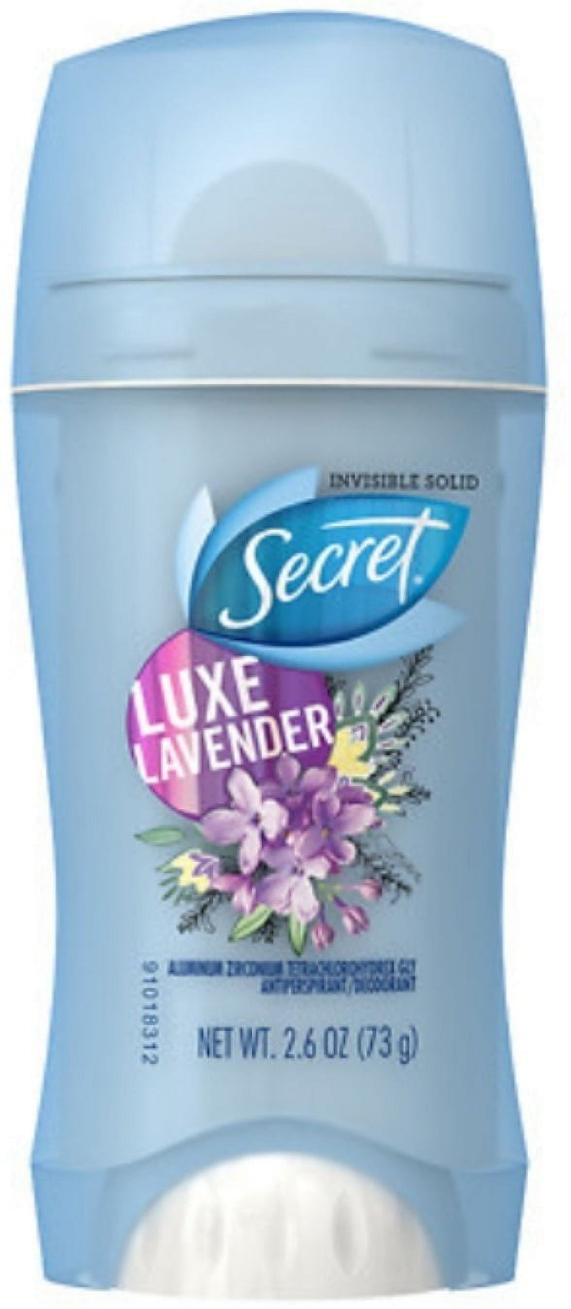 Secret Invisible Solid Deodorant Luxe Lavender 2.6 oz (Pack of 4)