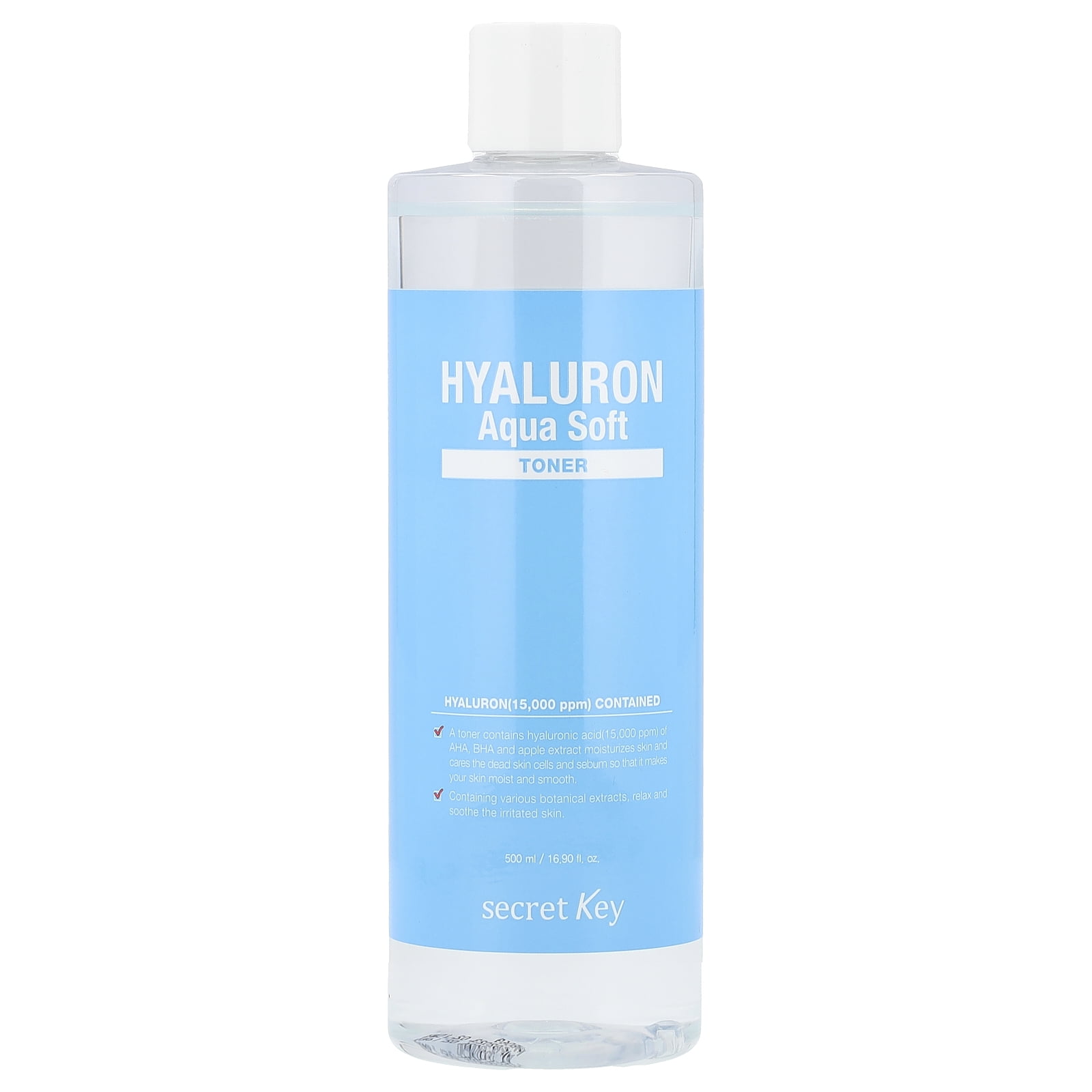 Secret Key Hyaluronic Acid Skin Facial Glow Aqua Soft Toner, 16.9 fl oz ...